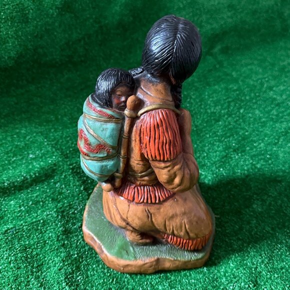 Progressive Art Products c1970s American Indian Mother Vintage Rare Sculpture - Picture 6 of 14